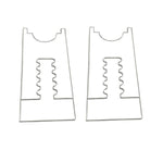 Bộ 2 cái miếng đệm acrylic điều chỉnh chống trượt, 5 ngăn, 6 ngăn