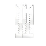Bộ 2 cái miếng đệm acrylic điều chỉnh chống trượt, 5 ngăn, 6 ngăn