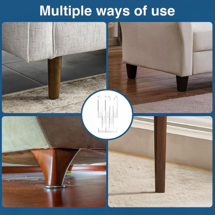 Bộ 2 cái miếng đệm acrylic điều chỉnh chống trượt, 5 ngăn, 6 ngăn