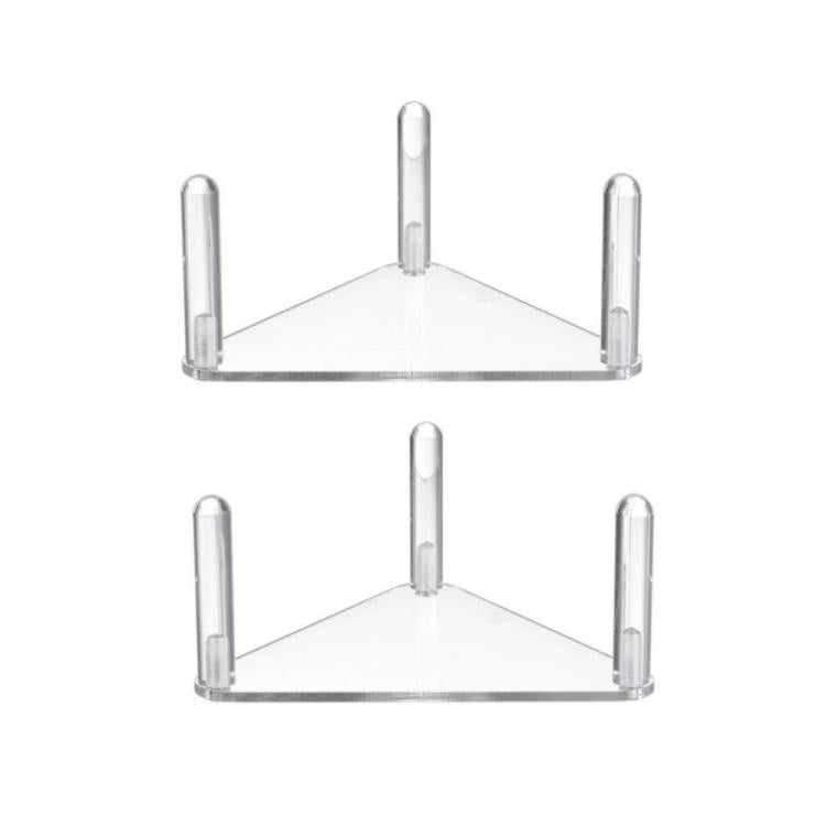 Bộ 2 cái giá bóng acrylic tam giác dễ lắp ráp, trong suốt 1 cái, trong suốt bộ 2 cái, đen 1 cái, đen bộ 2 cái