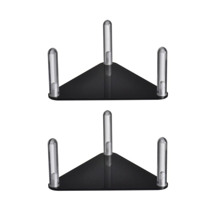 Bộ 2 cái giá bóng acrylic tam giác dễ lắp ráp, trong suốt 1 cái, trong suốt bộ 2 cái, đen 1 cái, đen bộ 2 cái