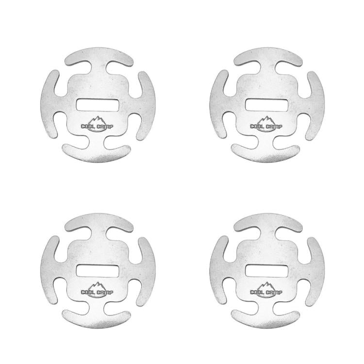 Bộ 4 kẹp dây thép không gỉ COOL CAMP, kẹp dây cắm trại không cần thắt nút cho dây 2-4mm