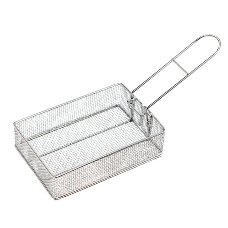 Rổ chiên gấp inox cắm trại COOL CAMP, rổ lọc gấp cho nấu ăn ngoài trời, kích thước 175 x 120 x 50mm