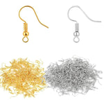 50 cái khuyên tai inox & móc bông tai phụ kiện làm đồ trang sức DIY, thanh thẳng thép, thanh thẳng vàng, chữ thập thép, chữ thập vàng