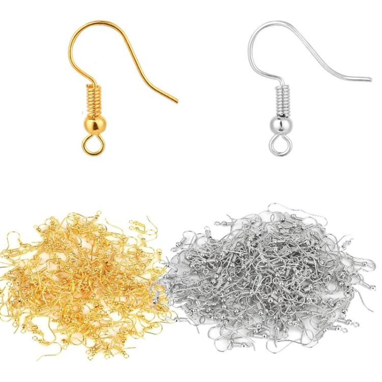 50 cái khuyên tai inox & móc bông tai phụ kiện làm đồ trang sức DIY, thanh thẳng thép, thanh thẳng vàng, chữ thập thép, chữ thập vàng