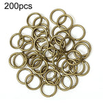 200 cái vòng nối trang sức thủ công DIY, 0.5 x 3mm, 0.5 x 4mm, 0.7 x 5mm, 0.9 x 6mm, 1.0 x 7mm, 1.0 x 8mm, 1.2 x 9mm, 1.2 x 10mm, 1.2 x 12mm