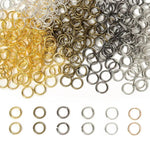 200 cái vòng nối trang sức thủ công DIY, 0.5 x 3mm, 0.5 x 4mm, 0.7 x 5mm, 0.9 x 6mm, 1.0 x 7mm, 1.0 x 8mm, 1.2 x 9mm, 1.2 x 10mm, 1.2 x 12mm