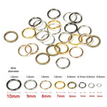 200 cái vòng nối trang sức thủ công DIY, 0.5 x 3mm, 0.5 x 4mm, 0.7 x 5mm, 0.9 x 6mm, 1.0 x 7mm, 1.0 x 8mm, 1.2 x 9mm, 1.2 x 10mm, 1.2 x 12mm