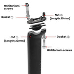 Cọc yên xe đạp đường carbon TOSEEK cho JAVA Siluro 6top