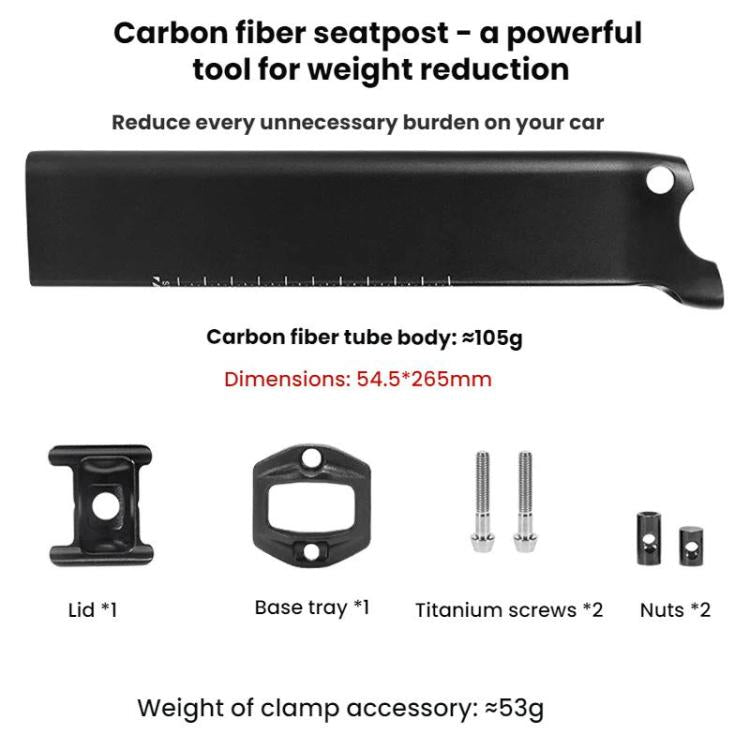 Cọc yên xe đạp đường carbon TOSEEK cho JAVA Siluro 6top