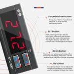 Bộ điều khiển nhiệt độ kỹ thuật số ETC-200+ với chức năng làm lạnh, sưởi, trì hoãn rã đông và báo động, phiên bản tiếng Anh 220V, phiên bản tiếng Anh 110V