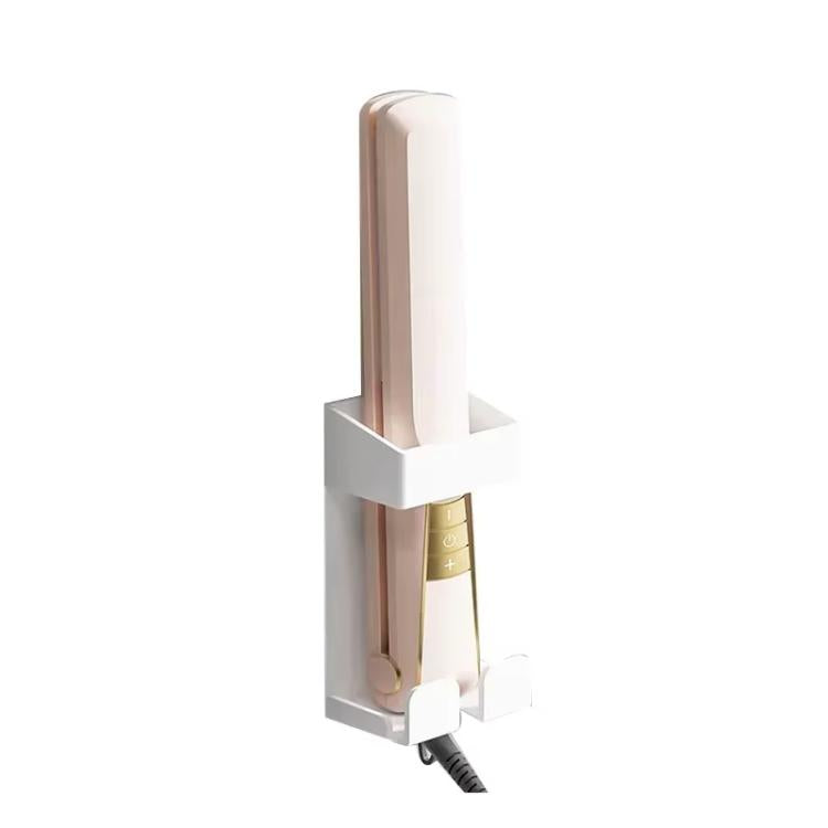 Giá đỡ máy uốn tóc bằng thép không gỉ 304 chịu nhiệt, gắn tường không khoan kèm tổ chức dây cáp cho dụng cụ tóc nóng