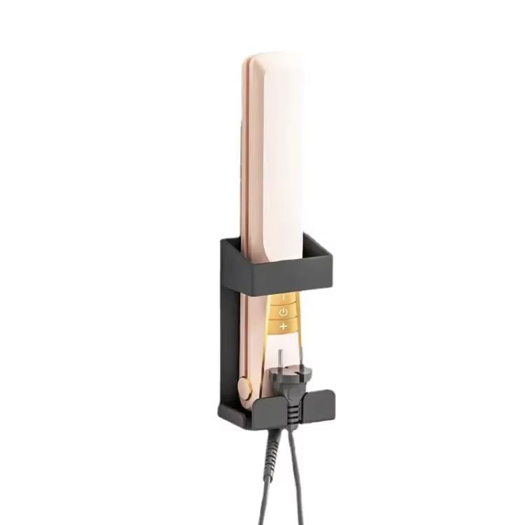 Giá đỡ máy uốn tóc bằng thép không gỉ 304 chịu nhiệt, gắn tường không khoan kèm tổ chức dây cáp cho dụng cụ tóc nóng