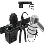 Giá đỡ máy sấy tóc và máy duỗi tóc gắn tường bằng nhôm, tổ chức phòng tắm