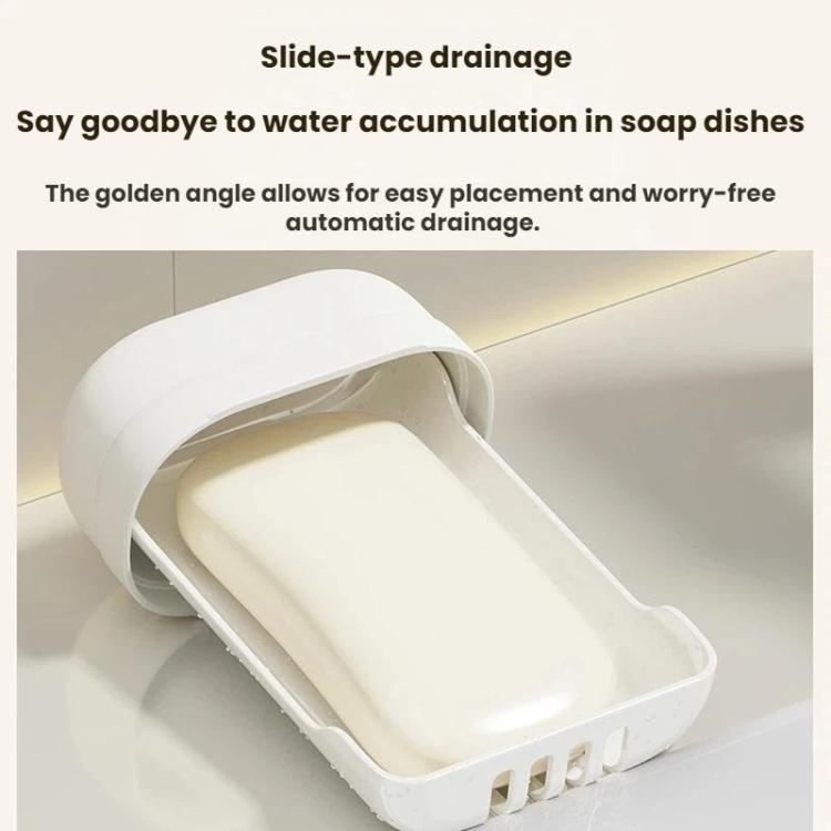 2pcs Sealed Soap Box With Lid Drainage Portable Storage Container