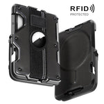 Giá đỡ thẻ kim loại nam châm cho AirTag thế hệ 2 / AirTag thế hệ 1 kèm giá đỡ điện thoại, chống RFID, dây đeo cổ tay co giãn