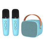 Loa Bluetooth di động kèm micro tháo rời, bộ karaoke cho trẻ em và gia đình, mic đôi xanh da trời, mic đôi hồng, mic đôi trắng, mic đơn xanh da trời, mic đơn hồng, mic đơn trắng
