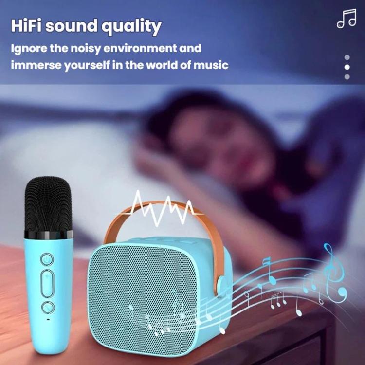 Loa Bluetooth di động kèm micro tháo rời, bộ karaoke cho trẻ em và gia đình, mic đôi xanh da trời, mic đôi hồng, mic đôi trắng, mic đơn xanh da trời, mic đơn hồng, mic đơn trắng