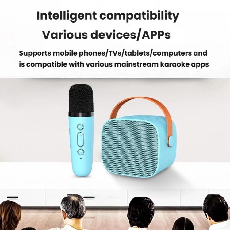 Loa Bluetooth di động kèm micro tháo rời, bộ karaoke cho trẻ em và gia đình, mic đôi xanh da trời, mic đôi hồng, mic đôi trắng, mic đơn xanh da trời, mic đơn hồng, mic đơn trắng