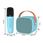 Loa Bluetooth di động kèm micro tháo rời, bộ karaoke cho trẻ em và gia đình, mic đôi xanh da trời, mic đôi hồng, mic đôi trắng, mic đơn xanh da trời, mic đơn hồng, mic đơn trắng