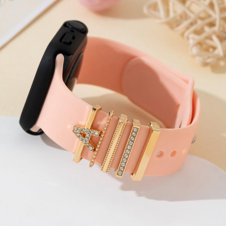Bộ 5 chiếc / Bộ vòng trang trí dây đeo, phụ kiện chữ cái dây đeo, A, B, C, D, E, F, G, J, K, L, M, R, S