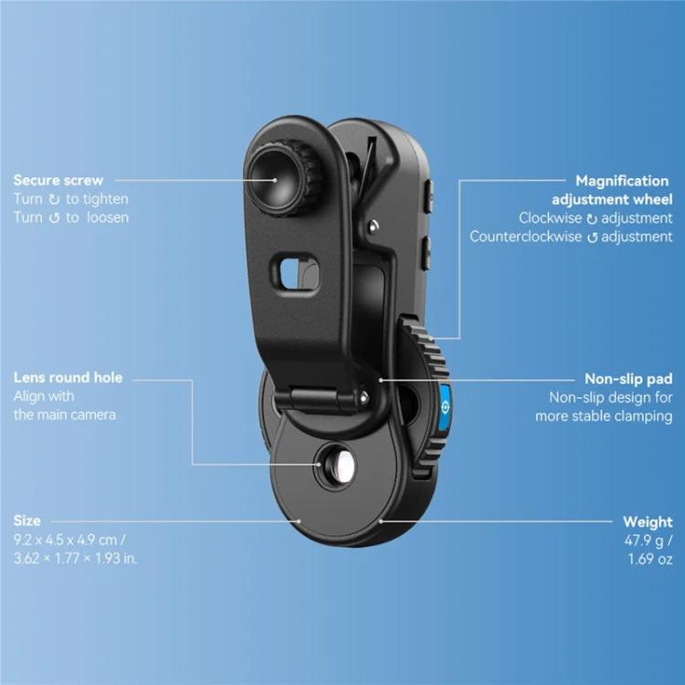 Kính hiển vi điện thoại APEXEL TriScope 40X-80X-120X với đèn LED nhiệt độ kép & chiếu sáng UV, APL-MS3L