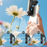 Kính hiển vi điện thoại APEXEL TriScope 40X-80X-120X với đèn LED nhiệt độ kép & chiếu sáng UV, APL-MS3L