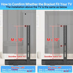 Giá treo loa TV dài không cần khoan JJ-9452-B-0 & giá kết nối TV, JJ-9452-B-0
