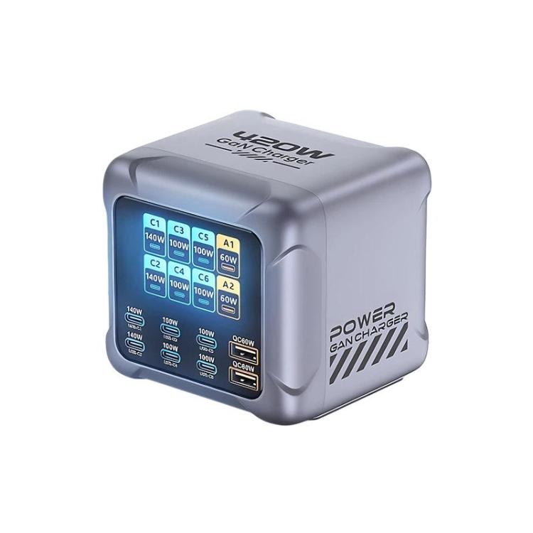 Sạc đa cổng GaN siêu nhanh 420W, Phích cắm EU, phích cắm US, phích cắm UK, phích cắm AU, phích cắm KR