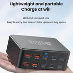 Sạc đa cổng GaN siêu nhanh 330W, Phích cắm EU, phích cắm US, phích cắm UK, phích cắm AU, phích cắm KR