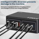 Sạc đa cổng USB PD sạc nhanh công suất cao 100W, Phích cắm US, phích cắm EU, phích cắm AU, phích cắm KR, phích cắm UK