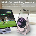 Wireless Induction Speaker With Phone Stand Multifunctional Desktop Bluetooth Speaker Night Light