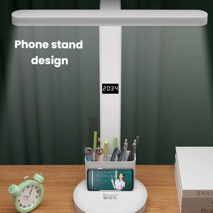 Đèn bàn học bảo vệ mắt Xiajule có hiển thị thời gian, đèn đọc sách điều chỉnh ba nhiệt độ màu, Đèn ngủ để bàn, XH4000, XH4800