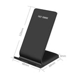 Đế sạc không dây điện thoại di động đứng R2 10W, sạc nhanh thông minh, đế để bàn, R2 (Đen)
