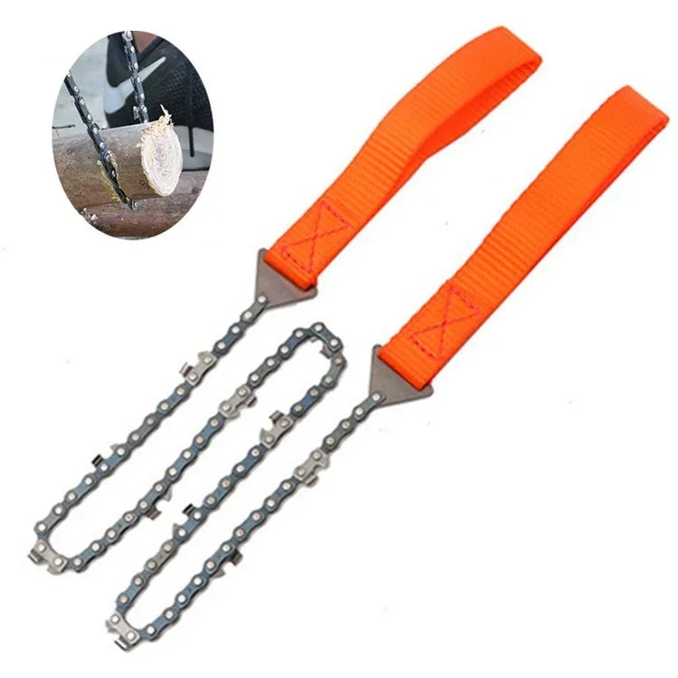 Cưa dây cầm tay ngoài trời di động, cưa dây thép mangan đa chức năng cho sinh tồn, cưa dây (11 răng cam), cưa dây (11 răng đen)