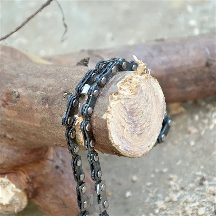 Cưa dây cầm tay ngoài trời di động, cưa dây thép mangan đa chức năng cho sinh tồn, cưa dây (11 răng cam), cưa dây (11 răng đen)
