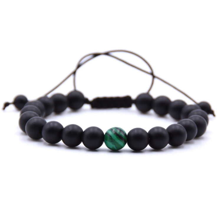 Vòng tay cặp đôi nam hạt đá tự nhiên 8mm đan charm