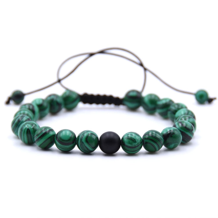 Vòng tay cặp đôi nam hạt đá tự nhiên 8mm đan charm