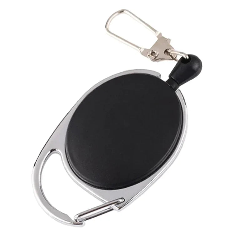 Móc khóa dây thép kéo dài ngoài trời, móc khóa chống trộm EDC, dây kéo thu hồi giữ chìa khóa