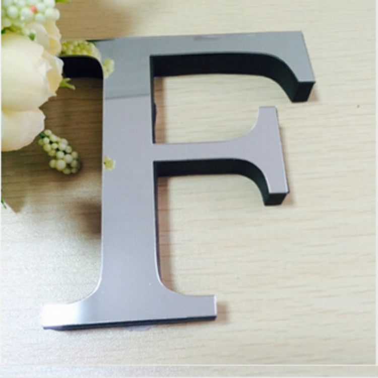 2 miếng dán tường acrylic chữ cái tiếng Anh sáng tạo trang trí nhà, gương 3D tự làm