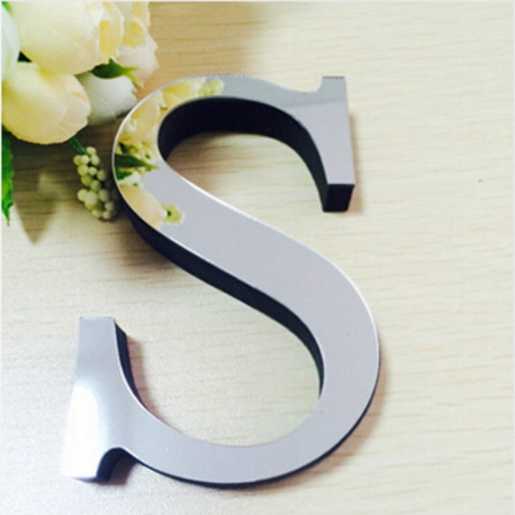2 miếng dán tường acrylic chữ cái tiếng Anh sáng tạo trang trí nhà, gương 3D tự làm