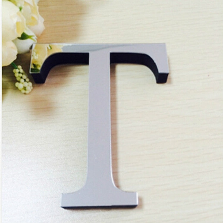 2 miếng dán tường acrylic chữ cái tiếng Anh sáng tạo trang trí nhà, gương 3D tự làm