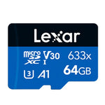 Thẻ nhớ điện thoại di động Lexar 633x 64GB tốc độ cao dành riêng cho ghi hình xe DVR TF, 64GB