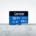 Thẻ nhớ điện thoại di động Lexar 633x 64GB tốc độ cao dành riêng cho ghi hình xe DVR TF, 64GB