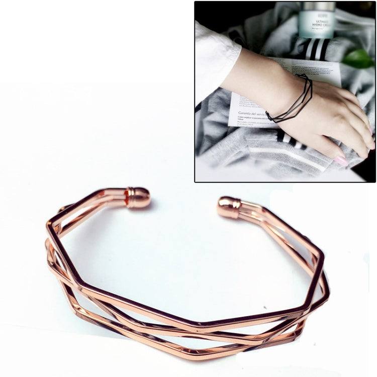 Vòng tay nhiều lớp vintage kiểu mở có charm, màu đen, vàng hồng, bạc, vàng