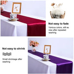 Khăn trải bàn satin trang trí bàn cho tiệc gia đình, đám cưới, Giáng sinh, 30X275CM