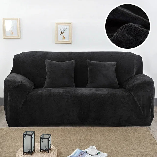 Áo bọc ghế sofa vải nhung dày, bọc ghế đàn hồi không kèm vỏ gối, 1 chỗ 90-140cm, 2 chỗ 145-185cm, 3 chỗ 190-230cm, 4 chỗ 230-300cm