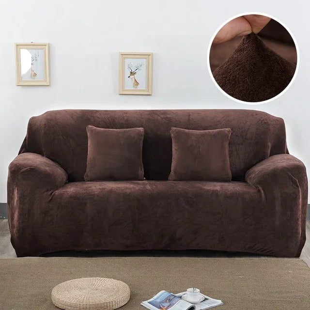 Áo bọc ghế sofa vải nhung dày, bọc ghế đàn hồi không kèm vỏ gối, 1 chỗ 90-140cm, 2 chỗ 145-185cm, 3 chỗ 190-230cm, 4 chỗ 230-300cm