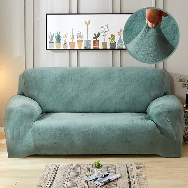 Áo bọc ghế sofa vải nhung dày, bọc ghế đàn hồi không kèm vỏ gối, 1 chỗ 90-140cm, 2 chỗ 145-185cm, 3 chỗ 190-230cm, 4 chỗ 230-300cm