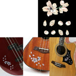 2 miếng dán bảng đàn guitar DIY hình hoa anh đào, 2 miếng dán bảng đàn guitar